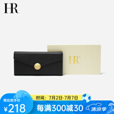 HR赫莲娜女包钱包女长款真皮轻奢牛皮钱夹子时尚女士手拿包礼盒装 黑色