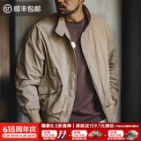 马登工装 美式复古哈灵顿G9立领夹克阿美咔叽休闲经典外套男春秋 浅卡其 （版型宽松） XL