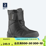 迪卡侬（DECATHLON）雪地鞋男女户外防水徒步东北雪地靴加厚保暖棉鞋SH100 女款 黑灰色（拍大一码） 38