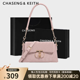 CHASENG&KEITH女生时尚轻奢高级包包女包 斜挎包法棍包单肩包女生送女友礼物 【粉色】女包-限定赠礼袋