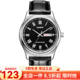 卡西欧（CASIO） 卡西欧(CASIO)男表 简约商务运动石英手表男送男友礼物 黑盘黑带MTP-V006L-1B