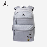 Jordan耐克AJ儿童双肩包大学生书包 Nike大容量男女背包 浅狼灰