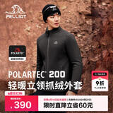 伯希和（Pelliot）户外抓绒衣春季Polartec200保暖摇粒绒外套男夹克114310191黑L
