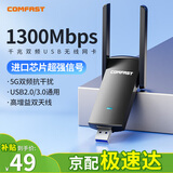 COMFAST 千兆USB无线网卡台式机专用高速1300M双频5G穿墙笔记本电脑wifi接收器发射器 【1300M】双频5G热卖款-924AC