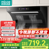 四季沐歌油烟机家用顶侧双吸抽油烟机大吸力厨房抽烟机脱排油烟机免拆自清洗抽烟机一级能效侧顶吸油烟机 [700宽度]D50Q-24爆吸|挥手启动|热清洗