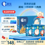 嘉宝（GERBER）原味+钙铁锌+番茄牛肉 6月龄高铁米粉礼盒250g*3罐辅食送礼