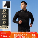 迪卡侬（DECATHLON）冬季内搭速干长袖t恤男训练服运动速干衣健身跑步上衣RUNM 经典黑（速干+三季+手表视窗） L