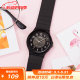 卡西欧（CASIO）小黑表男女表中性学生公务员考试中高考可用石英表MQ-24-1B3
