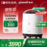 鱼跃(yuwell)5L升轻音升级新国标医用低噪制氧机智能触屏带雾化8F-5W