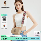 暇步士（Hush Puppies）单肩包女包轻奢品牌新款女士斜挎包链条包包时尚百搭潮流小方包 灰杏色HA-127270892