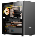 长城（Great Wall）阿基米德KM9PRO V2屏显版灰色机箱（数字屏显功能/E-ATX主板/360水冷位/10风扇位/磁吸玻璃翻门）