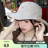 骆驼（CAMEL）渔夫帽男女夏季薄款大头围防晒遮阳太阳帽子大帽檐遮脸大沿帽