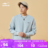 鸿星尔克卫衣男春季休闲套头衫长袖打底衫加绒加厚运动圆领上衣男无帽衣服