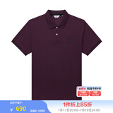 哈吉斯（HAZZYS）男装 2025夏季新款男上衣3A抗菌凉感防螨短袖polo衫男ASTZE0CBX72 紫红色PP XL (180/100A 50)