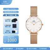 丹尼尔惠灵顿（DanielWellington）dw手表女 简约时尚欧美腕表石英女士手表 生日礼物送女友 28mm女表-白盘玫瑰金钢带/DW219