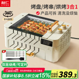 利仁（Liven）烤肉锅电烤炉烧烤锅家用全自动烤串机电烧烤炉多功能锅电烤架烤肉盘自动旋转烤架G-26