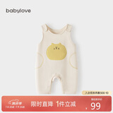 babylove宝宝背带裤春秋外穿连体裤超萌可爱休闲长裤洋气婴儿裤子