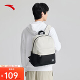 安踏|双肩包|帆布简约大容量通勤旅行背包电脑包双肩初高中学生书包