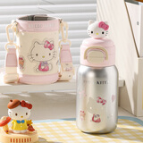 杯具熊（BEDDYBEAR）开口笑儿童水杯保温杯男女小学生宝宝吸管双饮杯子送礼保温壶 双饮保温杯-学霸Kitty520ml