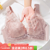 纤诗柔内衣女大胸显小超薄无海绵上托调整型收副乳透气胸罩无钢圈文胸夏 1988#豆沙色 95C