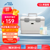 冰途医用保温箱冷藏母乳药品恒温冷链运输箱保鲜箱房车用品钓鱼箱12L