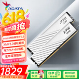 威刚(ADATA) XPG威龙D300 DDR5内存条台式机马甲条内存游戏超频支持EXPO/海力士A代颗粒适配9800X3D 【C28】32G*2 6000白 A-die