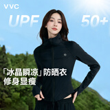 VVC成毅同款防晒衣502UV女小蛮腰防晒服防紫外线立领透气外套ZT 时尚黑 L 【100-125斤】