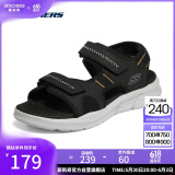 斯凯奇（Skechers）凉鞋男士夏季厚底增高休闲鞋软底外穿透气轻便凉拖鞋沙滩鞋237286
