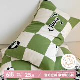 艾薇 老粗布枕套夏季凉席枕头套枕套一对装 熊猫 48*74cm