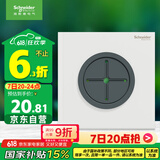 施耐德电气穿线面板 空白面板带出线孔 86型暗装引线面板 境尚系列 纯境白