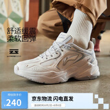李宁跑步鞋网面透气复古老爹鞋男云科技轻弹厚底运动鞋ARLS013