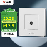 公牛（BULL）墙壁插座 G07系列 一位插入式电视 G07T103C  白色 暗装