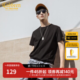 卡宾圆领短袖T恤春夏款简约基础冰感体恤多色可选 煤黑色01 L 175 50