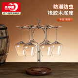 青苹果轻奢实木金属红酒杯架 一鹿平安 洋酒杯白酒杯葡萄酒杯架 高颜值