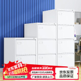 金经金属A4挂劳柜立式档案柜办公抽屉文件柜FC挂快捞柜铁皮柜暖白四斗卡箱