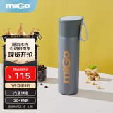 miGo红点·保温杯304不锈钢便携可爱杯子时尚真空水杯500mL月岩灰