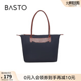 百思图冬季商场同款时尚潮流通勤大容量单肩包斜挎女X2847DX2 黑/棕 F