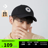 匡威（Converse）官方 男女同款经典星星贴片棒球帽运动帽10022134 10022135-A01/黑色 OSFA