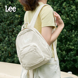 Lee双肩包女休闲轻便小背包通勤迷你书包短途旅行包妈咪包 奶油白