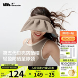 蕉下（beneunder）遮阳帽子防晒帽女防紫外线太阳帽贝壳空顶帽便携TS550灰