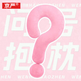 京严【明星同款】问号抱枕玩偶抱枕柔软护颈枕多功能沙发睡觉女生礼物 大号【仙女粉】多巴胺居家摆件抱枕