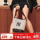 MLB女生包水桶包通勤斜挎包大容量洋气送礼礼物3ABMS072N-50BKS