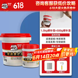 德高（Davco）补墙膏耐水防潮防霉翻新神器家用白色墙体修复腻子墙面修补膏 1.5KG膏+500g漆
