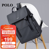 POLO双肩包男士旅行背包翻盖书包15.6/16英寸电脑出差包520礼物送男友