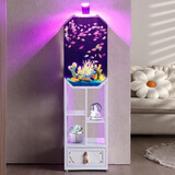 hailiy新款创意生态客厅鱼缸小型免换水金鱼缸水族箱一体缸自循环亚克力 八角36cm珊瑚景+养鱼礼包白色