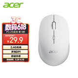 宏碁（acer）鼠标 无线2.4GHz 办公鼠标 type-c充电 对称鼠标 便携鼠标 电脑笔记本鼠标 OMR070 白色