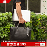 玩累了的孩子！简约系列！手工缝牛皮手提公文男士商务大容量电脑包 台湾皮C01黑色