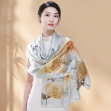 达芬奇密码真丝丝巾女春夏高档桑蚕丝绸披肩围巾女妈妈生日礼物 幻彩琉光