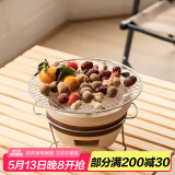 瓷牌茗茶具（cipaiming teaset）围炉煮茶家用全套配件罐罐茶煮茶壶室内炭火炉烤红薯 中号《素雅》炭炉+架+网 1ml