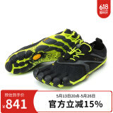 Vibram公路跑步五指鞋男 户外晨跑健身运动鞋透气耐磨跑步鞋 V-RUN 黑/黄色 41